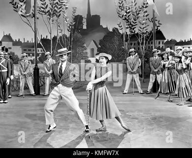 Ein AMERIKANER IN PARIS 1951 MGM Filmmusical mit Leslie Caron und Gene Kelly Stockfoto