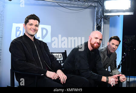 Bauen LDN mit dem Skript, Danny O'Donoghue, Mark Sheehan und Glen Power bei Shropshire House in London. Stockfoto