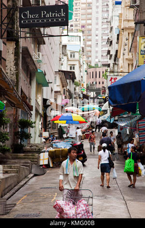 Fußgängerzone, Mid-levels, der Insel Hong Kong, SAR, China Stockfoto