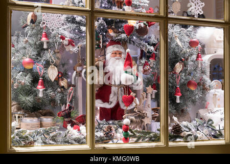 Alle Meines Herzens Geschenk Shop weihnachten Fenster Anzeige in den Broadway. Cotswolds, Gloucestershire, England Stockfoto