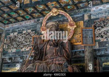 Butsuden kencho-ji Temple Hall bosatsu jizo Statue. deckenornamente Der momoyama Periode Stil. Japan wichtige kulturelle Eigenschaft. kamakura, kanag Stockfoto