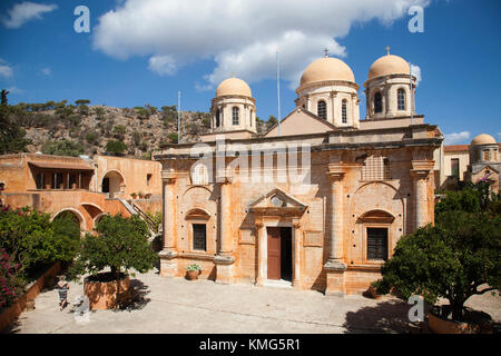 Agias Triada Kloster oder Kloster von Agia Triada Tsangarolon, akrotiti Halbinsel, Insel Kreta, Griechenland, Europa Stockfoto