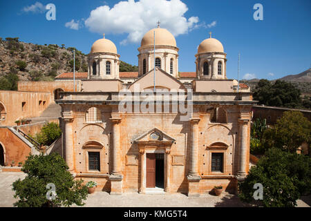 Agias Triada Kloster oder Kloster von Agia Triada Tsangarolon, akrotiti Halbinsel, Insel Kreta, Griechenland, Europa Stockfoto