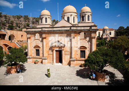 Agias Triada Kloster oder Kloster von Agia Triada Tsangarolon, akrotiti Halbinsel, Insel Kreta, Griechenland, Europa Stockfoto