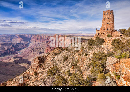 Desert View Watchtower, Grand Canyon National Park, Arizona. Stockfoto