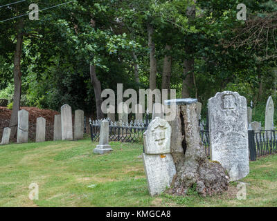 Alte französische Friedhof, Lunenburg, Nova Scotia, Kanada. Stockfoto