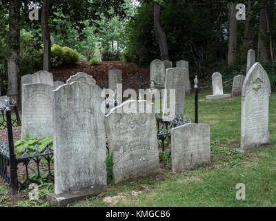 Alte französische Friedhof, Lunenburg, Nova Scotia, Kanada. Stockfoto