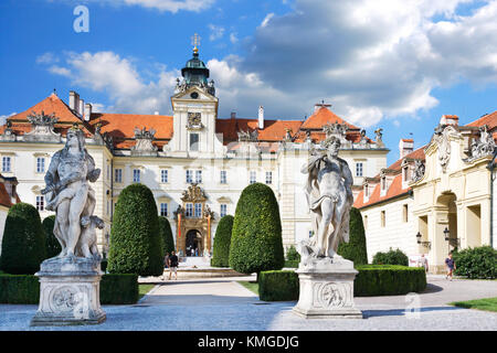 barockschloss Valtice, Lednice-Valtice Kulturlandschaft (UNESCO, nationales Kulturdenkmal), Südmähren, Tschechische republik Stockfoto