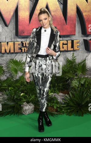 London, Großbritannien. 7. Dezember, 2017. Becca Dudley, Jumanji: Willkommen im Dschungel-UK Premiere, Leicester Square, London, Großbritannien, 07. Dezember 2017, Foto von Richard Goldschmidt Stockfoto