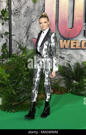 London, Großbritannien. 7. Dezember, 2017. Becca Dudley, Jumanji: Willkommen im Dschungel-UK Premiere, Leicester Square, London, Großbritannien, 07. Dezember 2017, Foto von Richard Goldschmidt Stockfoto