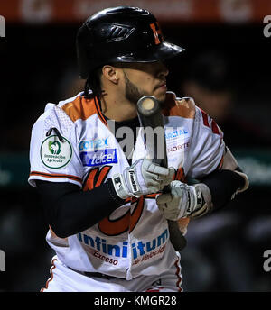 Hermosillo, Mexiko. 07 Dez, 2017. baseball spiel der mexikanischen Liga der Pazifik. dritten Match in der zweiten Runde mit dem Match zwischen tomateros de Culiacan vs naranjeros de Hermosillo. 07. Dezember 2017. (Foto: Luis Gutierrez/nortephoto.com) Credit: Nortephoto.com/alamy leben Nachrichten Stockfoto