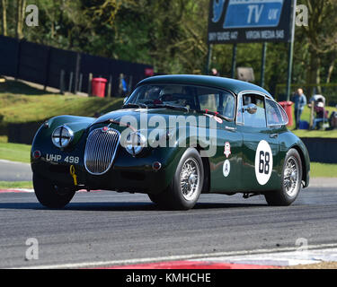 Marc Gordon, Jaguar XK 150 fhc, hrdc Touring greats, TC63, brscc, Brands Hatch, Rennwochenende, April, 2017, British Racing Sport Auto Club,, Autos, Stockfoto