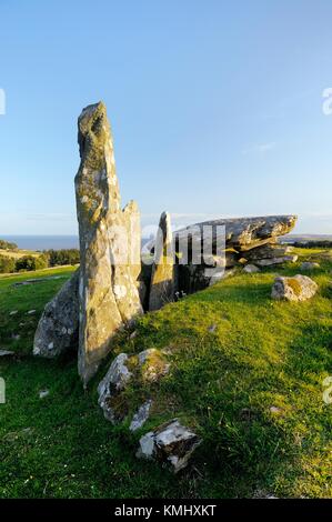 Cairn Heiligen 2 prähistorischen Grabstätte Kammer verwendet von neolithischen und Bronze Alter Menschen Dumfries und Galloway Region von Schottland, Vereinigtes Königreich Stockfoto