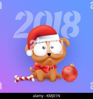 Kleiner hund welpe 2018 Vektor Symbol Stock Vektor