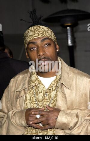 Oktober 2002 RTSlocomb/MediaPunch Coolio Ankunft 'South Park' 5. Anniv. Party Quixote Studios Hollywood, Kalifornien. Stockfoto