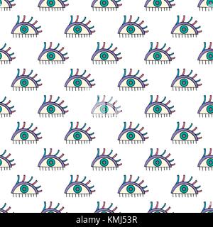 Hand gezeichnet abstrakte Augen Muster. bunten Anblick nahtlose Vektor Hintergrund. Moderne, elegante Textur für Tapeten, Geschenkpapier, Textildesign, Sur Stock Vektor