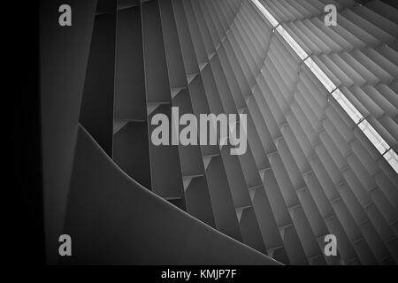 Ein Blick aus der Nähe von Windhover Hall, Milwaukee Art Museum... dieser exquisit schöne Ort hat mir den Atem genommen! Stockfoto