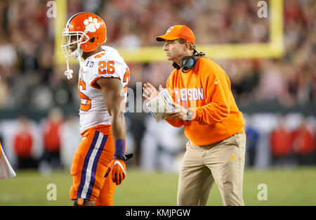 Januar 9, 2017: Clemson Tiger Head Coach Dabo Swinney während der 2017 College Football Endspiel nationalen Meisterschaftspiel gegen Alabama bei Raymond Stockfoto