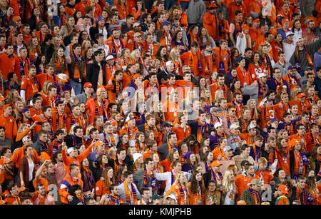 Januar 9, 2017: Clemson Tiger Fans feuern ihre Mannschaft während der 2017 College Football Endspiel nationalen Meisterschaftspiel gegen Alabama. Stockfoto