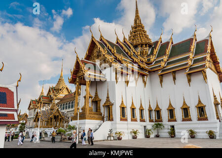 Dusit Maha Prasat - der Thronsaal des Grand Palace, Bangkok Stockfoto