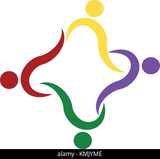 Abstrakte Gruppe Symbol Stock Vektor