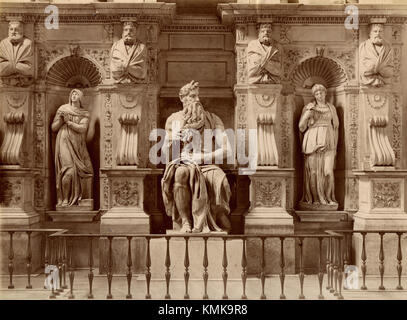 Michelangelos Moses Marmorstatue, St. Peter in Vincoli, Rom, Italien Stockfoto