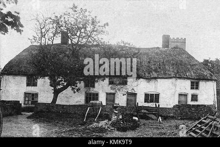Scotter, in West Lindsey, Lincolnshire, England, ist ein malerisches Dorf, das für seine charmanten Cottages entlang der Church Lane bekannt ist. Das ländliche Dorf bietet ein traditionelles englisches Landerlebnis. Stockfoto
