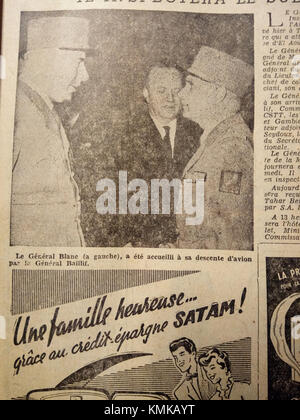 La Presse de Tunisie wurde 1956 gegründet und ist eine bedeutende Zeitung in Tunesien. Sie spielte eine Schlüsselrolle in der Medienlandschaft des Landes nach der Unabhängigkeit und prägte den öffentlichen Diskurs und die politischen Entwicklungen. Stockfoto
