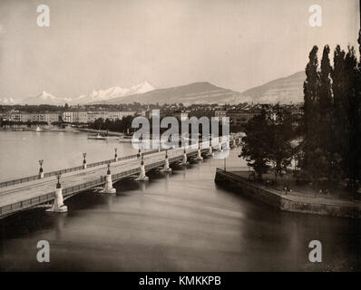 Blick auf Genf, Schweiz, 1890 Stockfoto