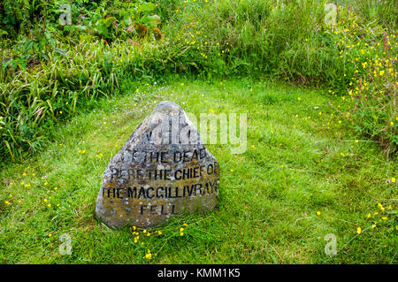 Der Brunnen von die Toten auf dem Schlachtfeld von Culloden wird geglaubt, wo der Chef der MacGillivray Clan während der Schlacht fiel. Stockfoto