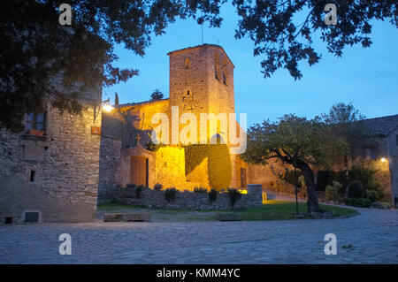 Die Iglesia de Sant Cristófol, Tavertet, Osona, Katalonien Stockfoto