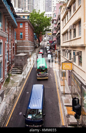 Gasse in Mid-Levels, Hong Kong Island, SAR, China Stockfoto