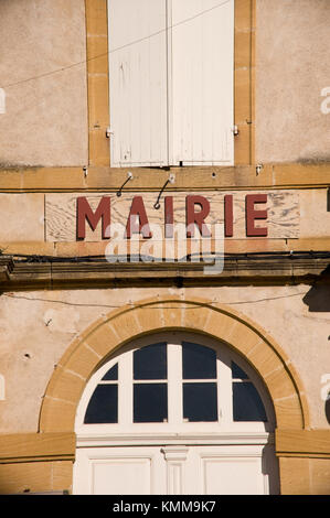 Fassade von Marie, Cazals, Frankreich Stockfoto