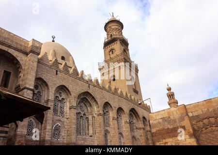 Er Sultan al-Nasir Muhammad ibn Qala'un Moschee ist eine frühe 14. Jahrhundert Moschee in der Zitadelle in Kairo, Ägypten Stockfoto