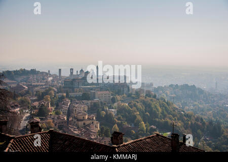 Landschaft auf Bergamo, Citta Alta, Lombardei, Italien Stockfoto