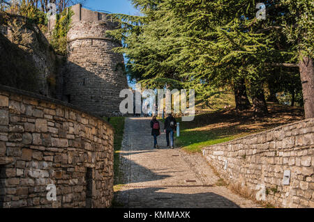 Castel Bergamo, Citta Alta, Lombardei, Italien Stockfoto