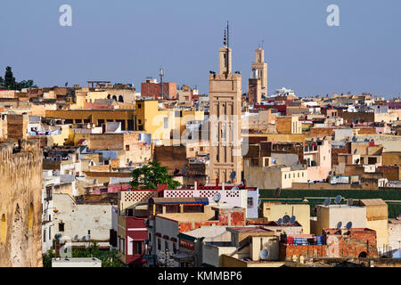 Marokko, Meknes Tafilalt region, historischen Stadt Meknes, als Weltkulturerbe von der UNESCO, Medina Stadtbild Stockfoto