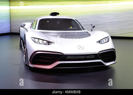 DUBAI, VAE - 17. NOVEMBER: der Mercedes-AMG-Projekt ein Showcar ist Auf der Dubai Motor Show 2017 Am 17. November 2017 Stockfoto