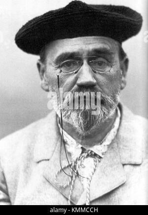 Émile Zola, Émile Zola Édouard Charles Antoine, französischer Schriftsteller Stockfoto