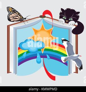 Buch der Natur, Vektor, Abbildung Stock Vektor