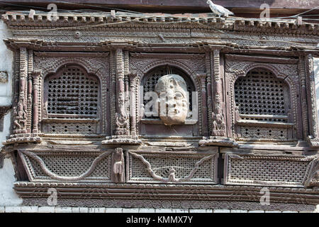 Traditionelle newari Architektur, Kathmandu, Nepal Stockfoto