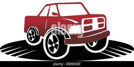 Truck pickup logo Vorlage Stock Vektor