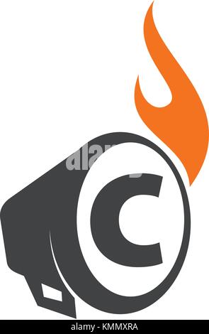 Stimme der Freiheit schreiben c Stock Vektor