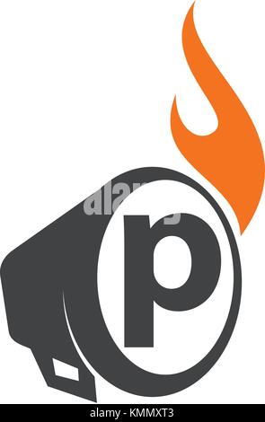 Stimme der Freiheit schreiben p Stock Vektor