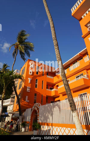 Hotel Sunset Beach in Playa la Angosta, Acapulco, Mexiko Stockfoto