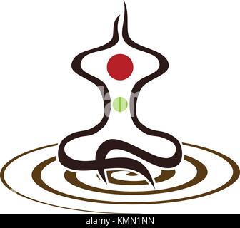 Yoga Health Center Stock Vektor