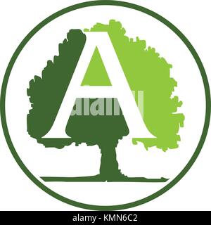 Oak Tree Brief a Stock Vektor