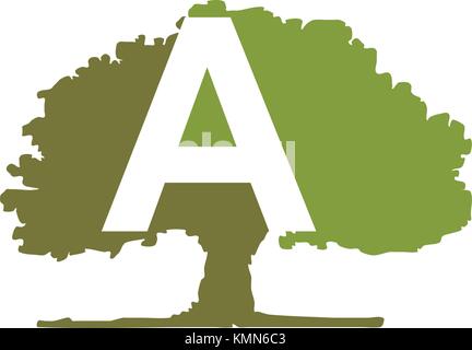 Oak Tree Brief a Stock Vektor