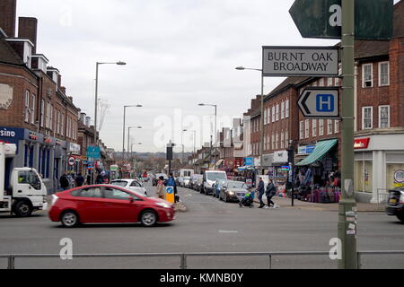 Burnt Oak Broadway, Edgeware Road, London, Vereinigtes Königreich Stockfoto