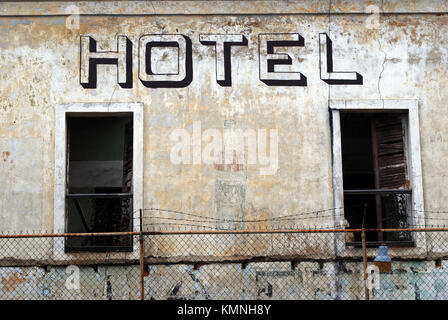 Bleibt der ein verlassenes Hotel in der Altstadt von San Juan, Puerto Rico. Stockfoto